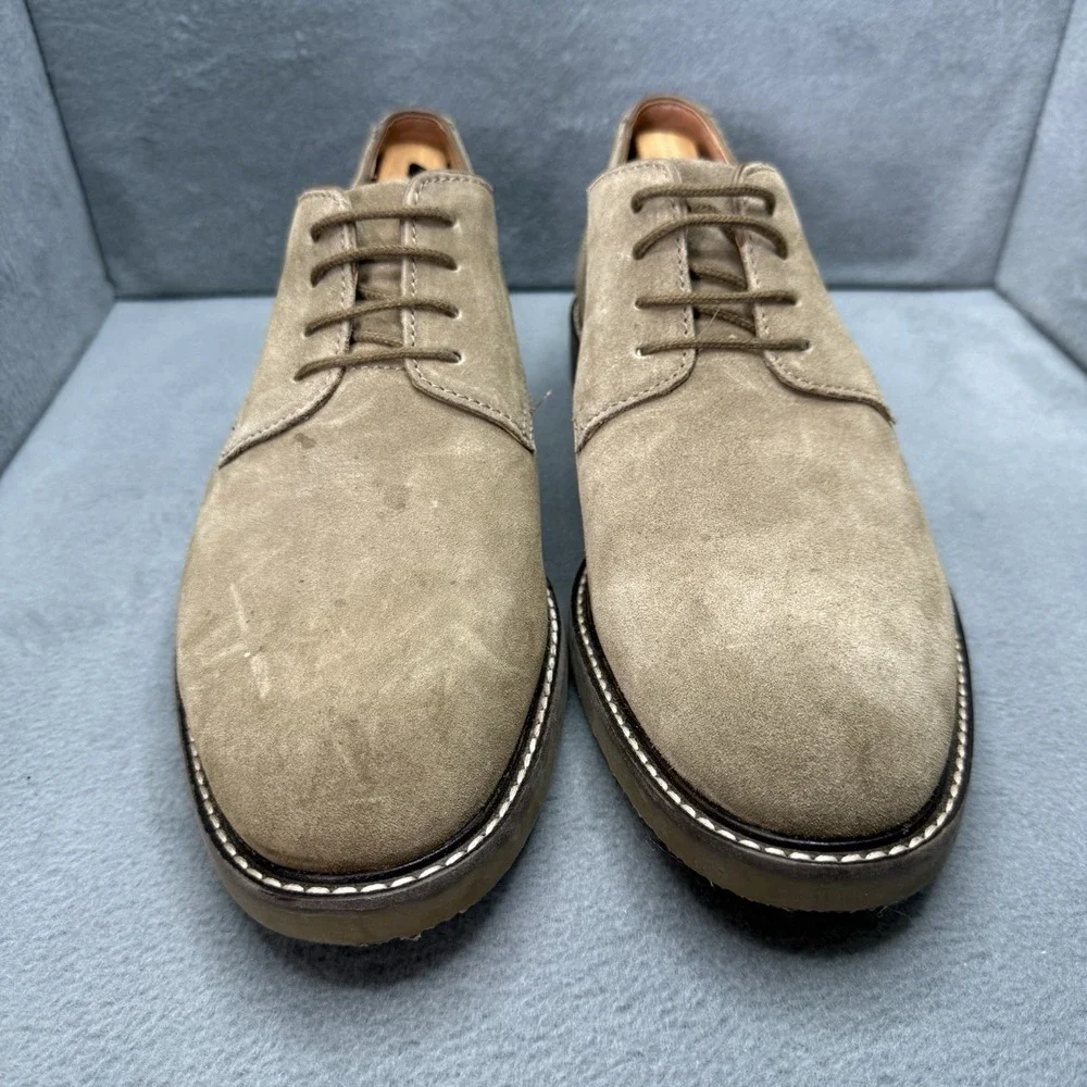 Clarks Collection Men's 10 M Olive Suede Lace Up Plain Toe Casual Shoes